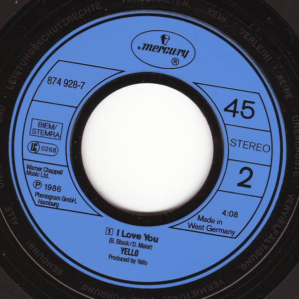 Yello : Blazing Saddles (7", Single)