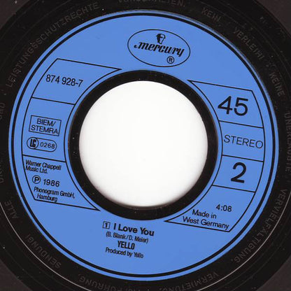 Yello : Blazing Saddles (7", Single)