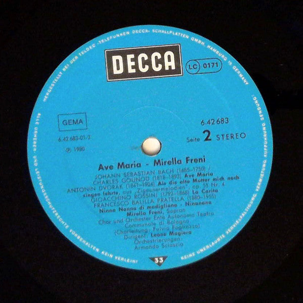 Mirella Freni : Ave Maria (LP, Album)