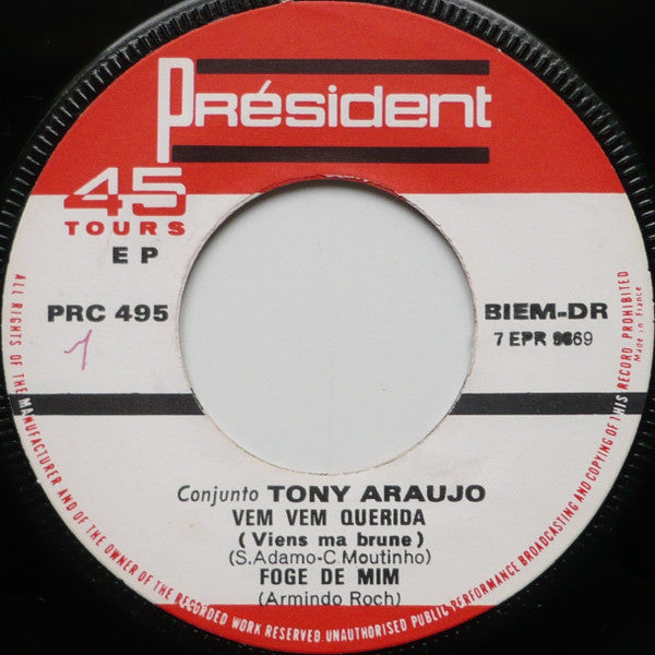 Conjunto Tony Araujo : Vem Vem Querida (7", EP)