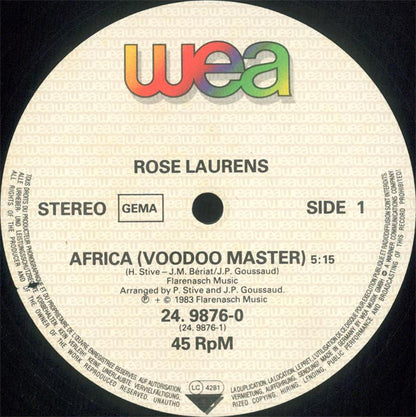 Rose Laurens : Africa (Voodoo Master) (12", Maxi, Ltd)