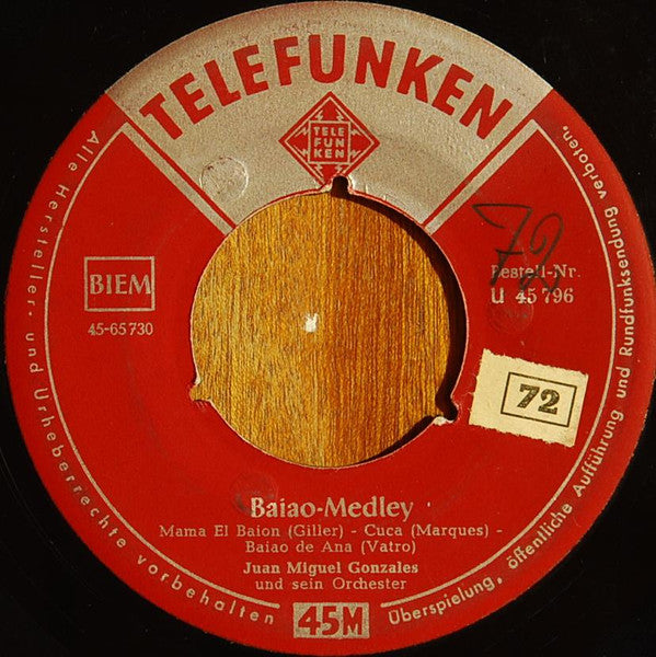 Juan Miguel Gonzales, Frederico Quinn : Baiao-Medley / Samba Medley (7", EP, Mono)