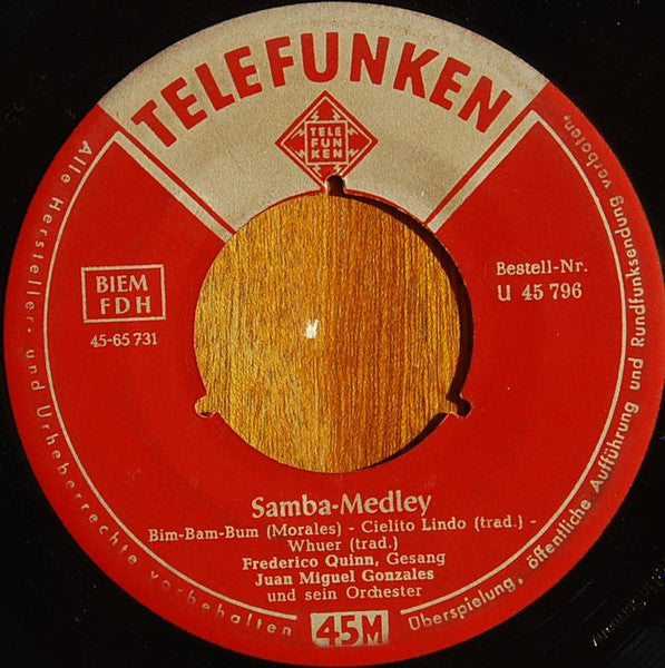 Juan Miguel Gonzales, Frederico Quinn : Baiao-Medley / Samba Medley (7", EP, Mono)