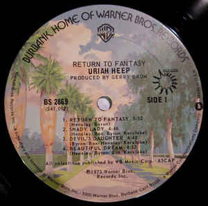 Uriah Heep : Return To Fantasy (LP, Album)