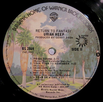 Uriah Heep : Return To Fantasy (LP, Album)