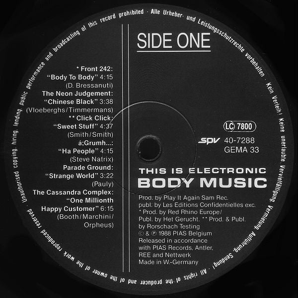 Various : This Is Electronic Body Music (LP, Comp)