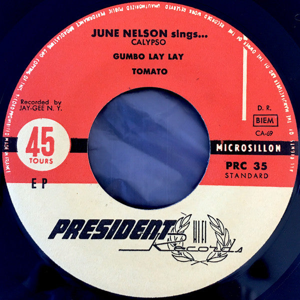 June Nelson (2) : June Nelson Sings Calypso (N°2) (7", EP)