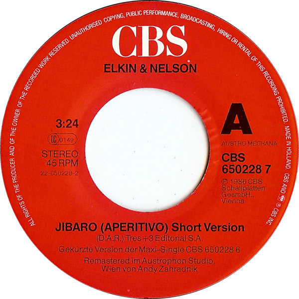 Elkin & Nelson : Jibaro (7", Single, RE, RM)