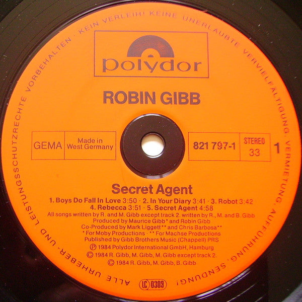 Robin Gibb : Secret Agent (LP, Album)