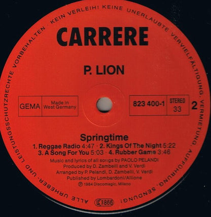 P. Lion : Springtime (LP, Album)