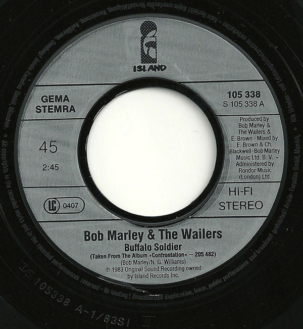 Bob Marley & The Wailers : Buffalo Soldier (7", Single)