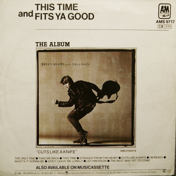 Bryan Adams : This Time (7")