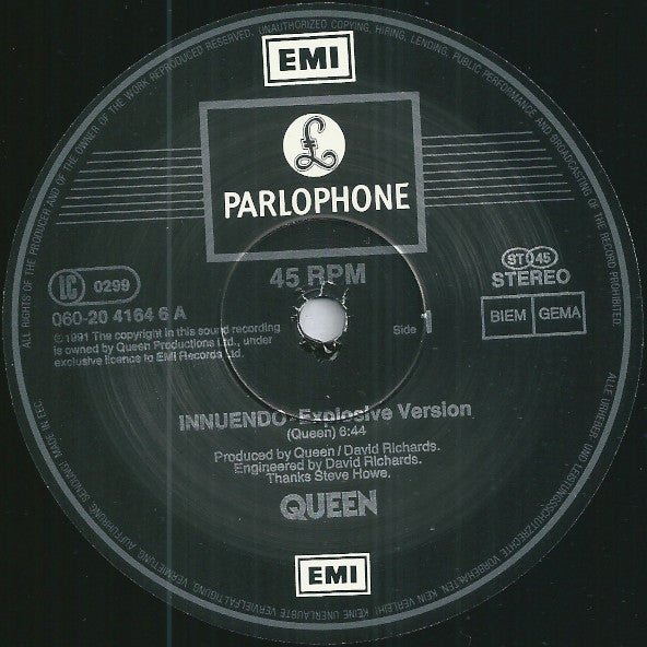 Queen : Innuendo (Explosive Version) (12", Maxi)