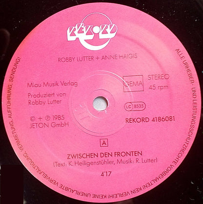 Robby Lutter + Anne Haigis : Zwischen Den Fronten (12", Maxi)