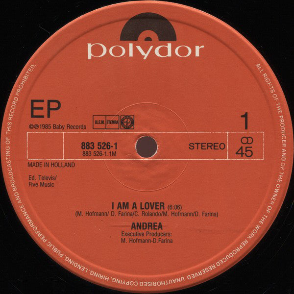 Andrea (4) : I'm A Lover (12", EP, Maxi)