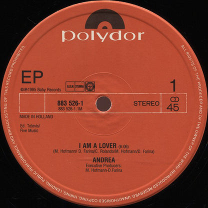 Andrea (4) : I'm A Lover (12", EP, Maxi)