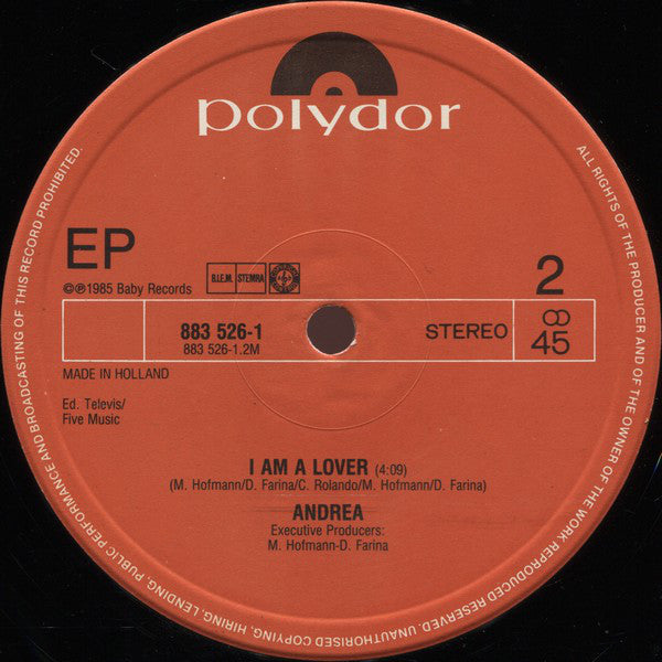 Andrea (4) : I'm A Lover (12", EP, Maxi)