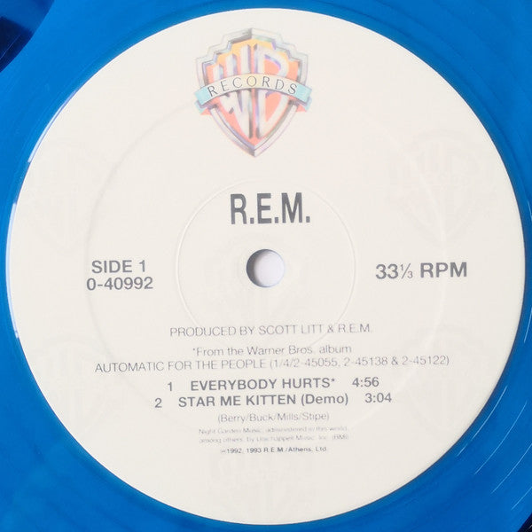 R.E.M. : Everybody Hurts (12", Maxi, Blu)