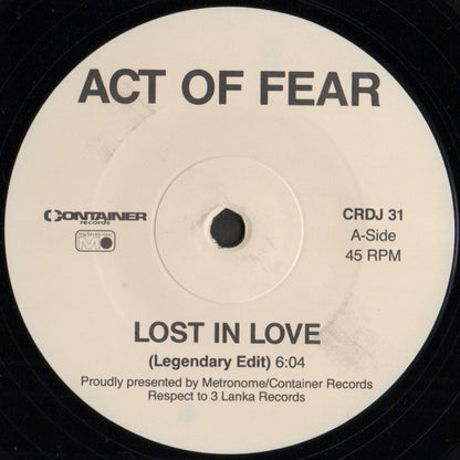 Act Of Fear : Lost In Love (12")