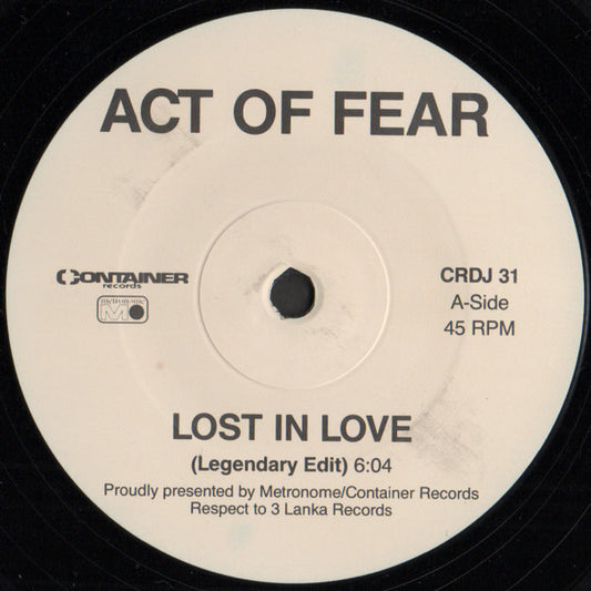 Act Of Fear : Lost In Love (12")