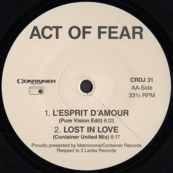 Act Of Fear : Lost In Love (12")