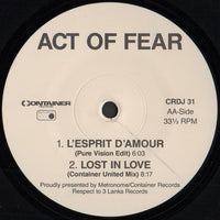 Act Of Fear : Lost In Love (12")