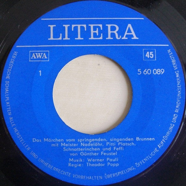 Günther Feustel : Das Märchen Vom Springenden, Singenden Brunnen (7", Single, Mono)