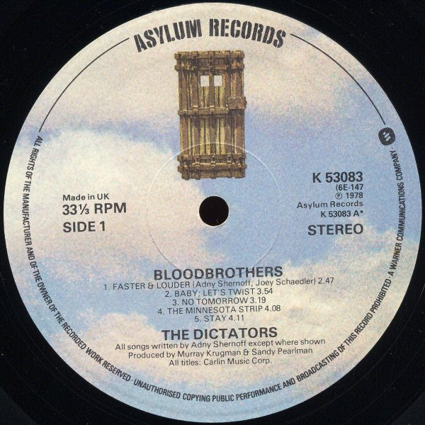 The Dictators : Bloodbrothers (LP, Album)