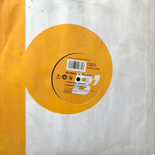 Brothers In Rhythm : Peace And Harmony (12")