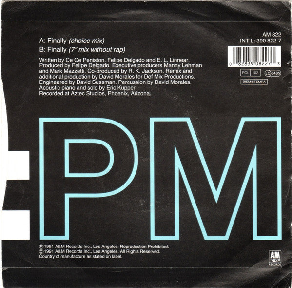 Ce Ce Peniston : Finally (Choice Mix) (7", Single)