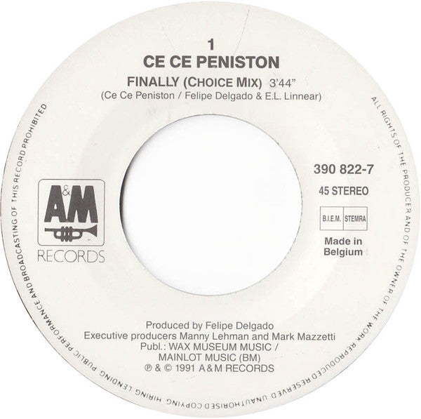 Ce Ce Peniston : Finally (Choice Mix) (7", Single)