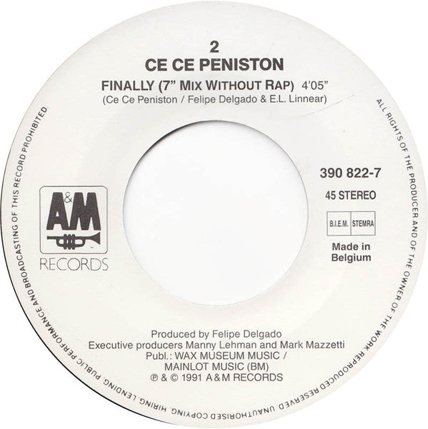 Ce Ce Peniston : Finally (Choice Mix) (7", Single)