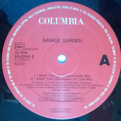 Savage Garden : I Want You (12", Maxi)