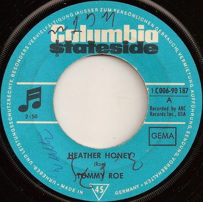 Tommy Roe : Heather Honey / Money Is My Pay (7", Single, Mono)