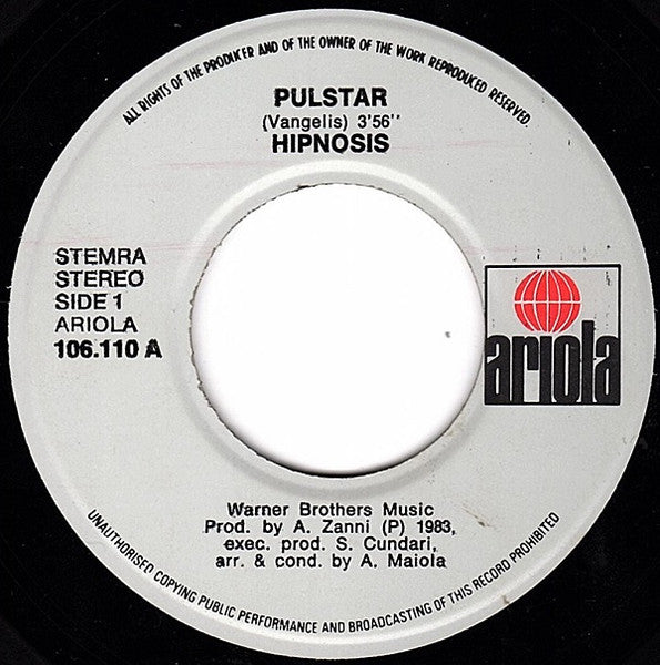 Hipnosis : Pulstar / End Title (Blade Runner) (7")