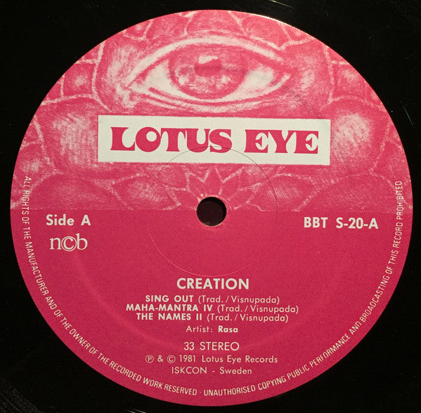 Rasa (4) : Creation (LP, Album)