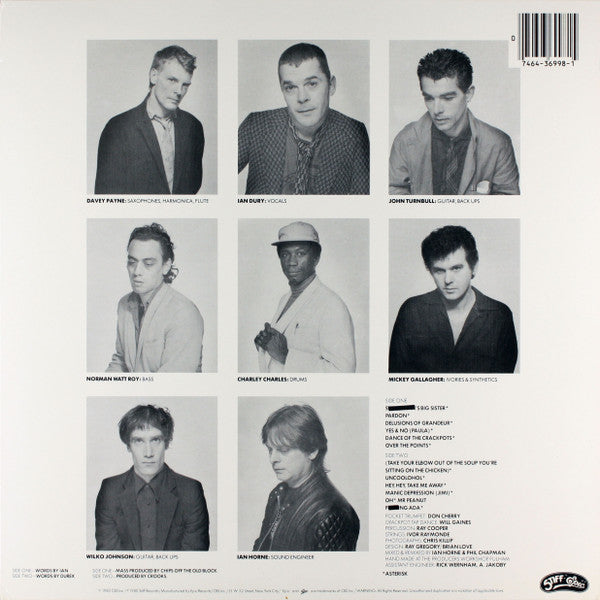Ian Dury And The Blockheads : Laughter (LP, Album, Ter)