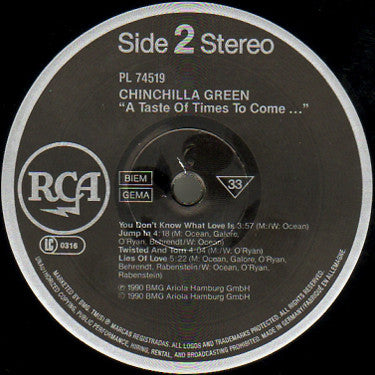 Chinchilla Green : A Taste Of Times To Come... (LP, Album)