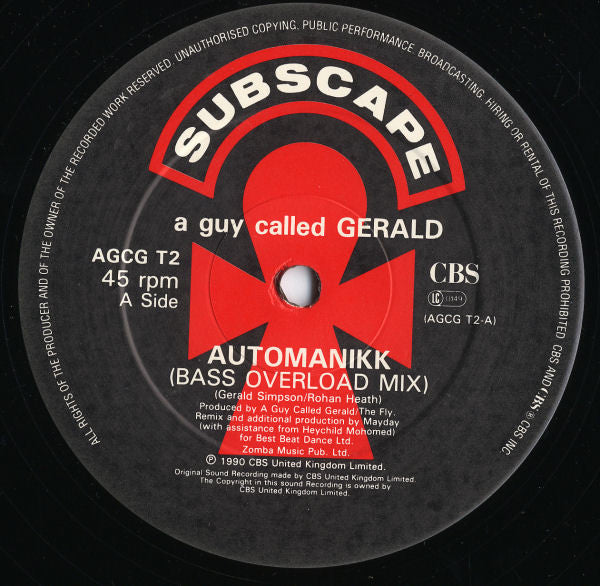 A Guy Called Gerald : Automanikk (Bass Overload Mix) (12")