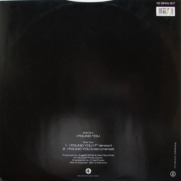 Dee Dee Wilde : I Found You (12")