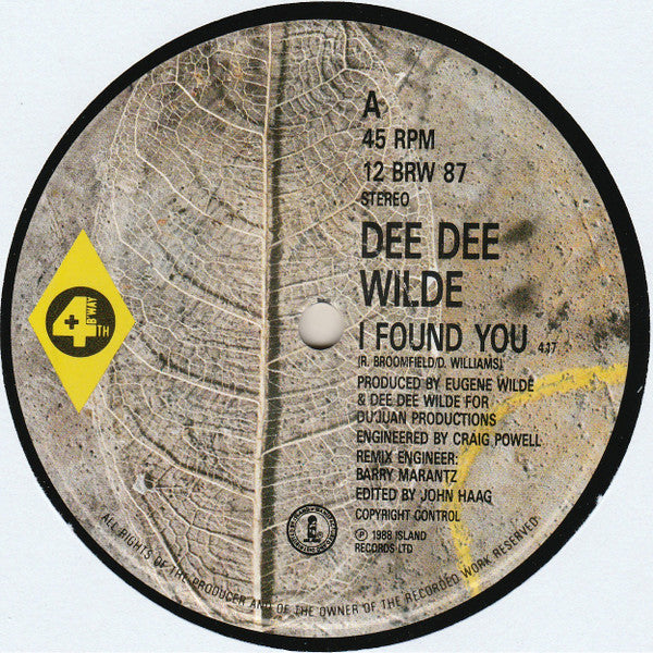Dee Dee Wilde : I Found You (12")