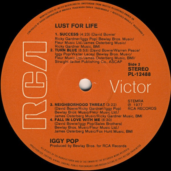 Iggy Pop : Lust For Life (LP, Album)