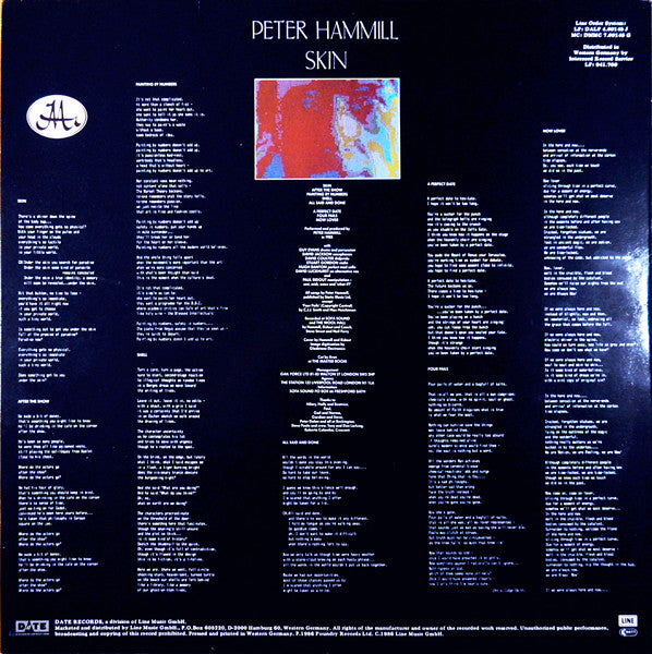 Peter Hammill : Skin (LP, Album, Whi)