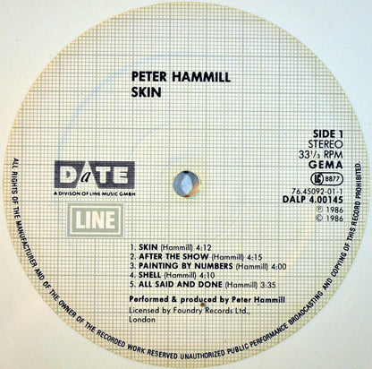 Peter Hammill : Skin (LP, Album, Whi)