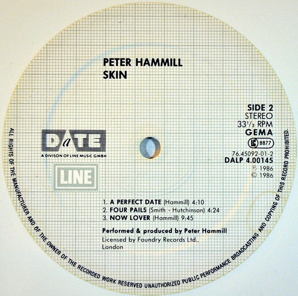 Peter Hammill : Skin (LP, Album, Whi)