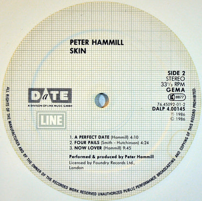 Peter Hammill : Skin (LP, Album, Whi)
