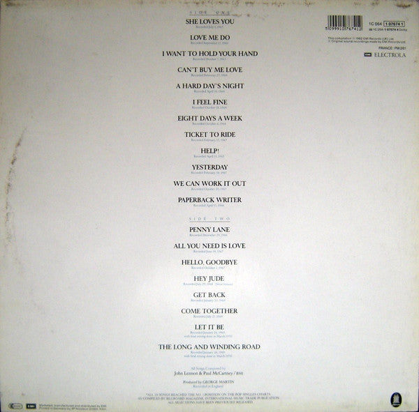 The Beatles : 20 Greatest Hits (LP, Comp, RE)