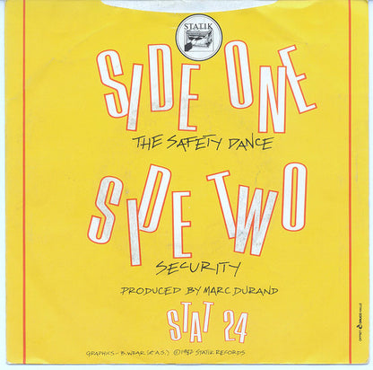 Men Without Hats : The Safety Dance (7", Single)
