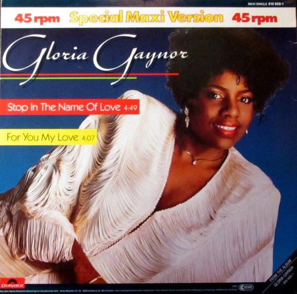 Gloria Gaynor : Stop In The Name Of Love (12", Maxi)