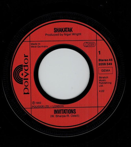 Shakatak :  Invitations (7", Single)